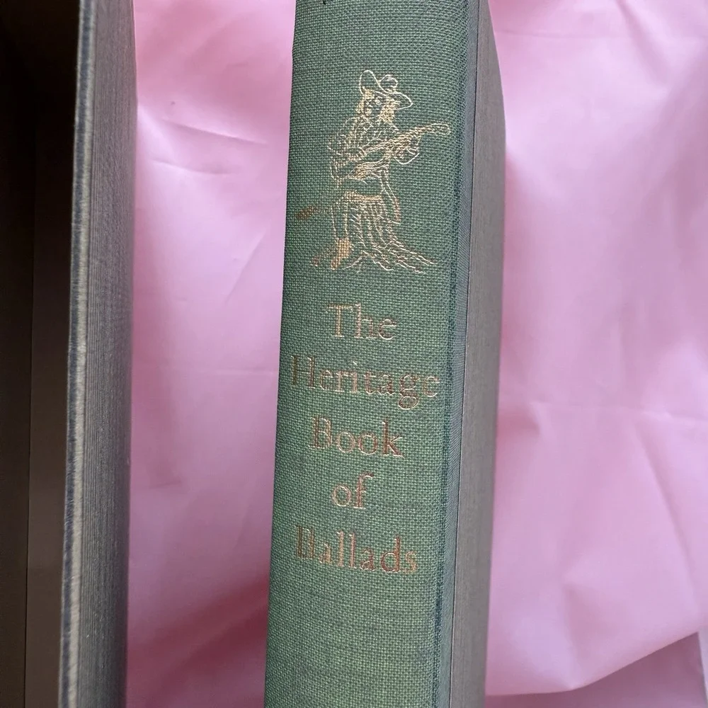 VTG Heritage Press Book of Ballads 1967 w/ Slipcase & Sandglass